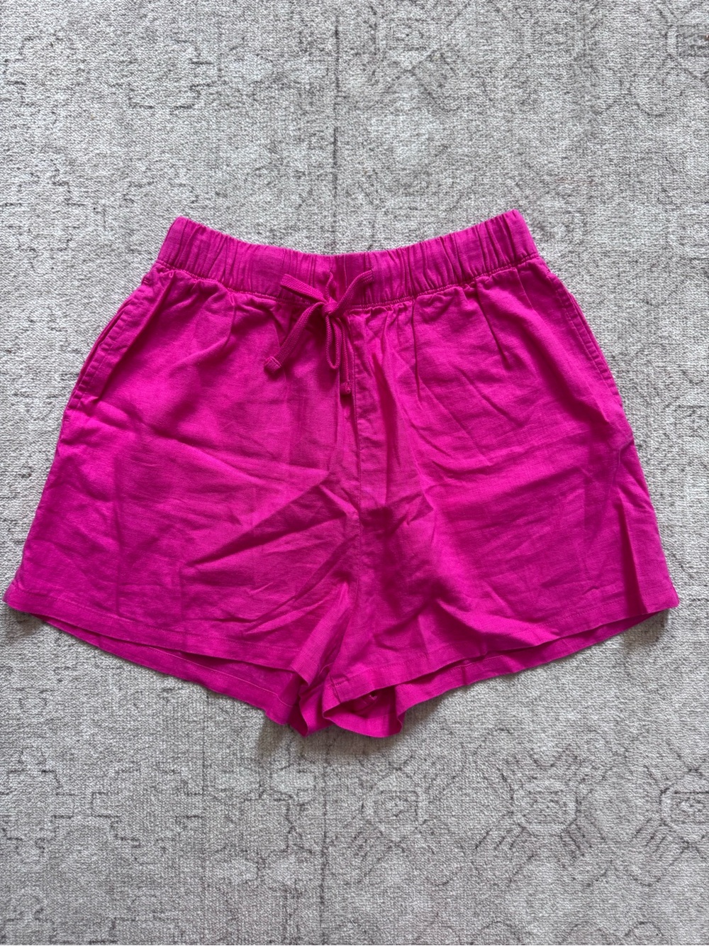 Nuuds Linen Beach Short- Fuchsia, NWOT